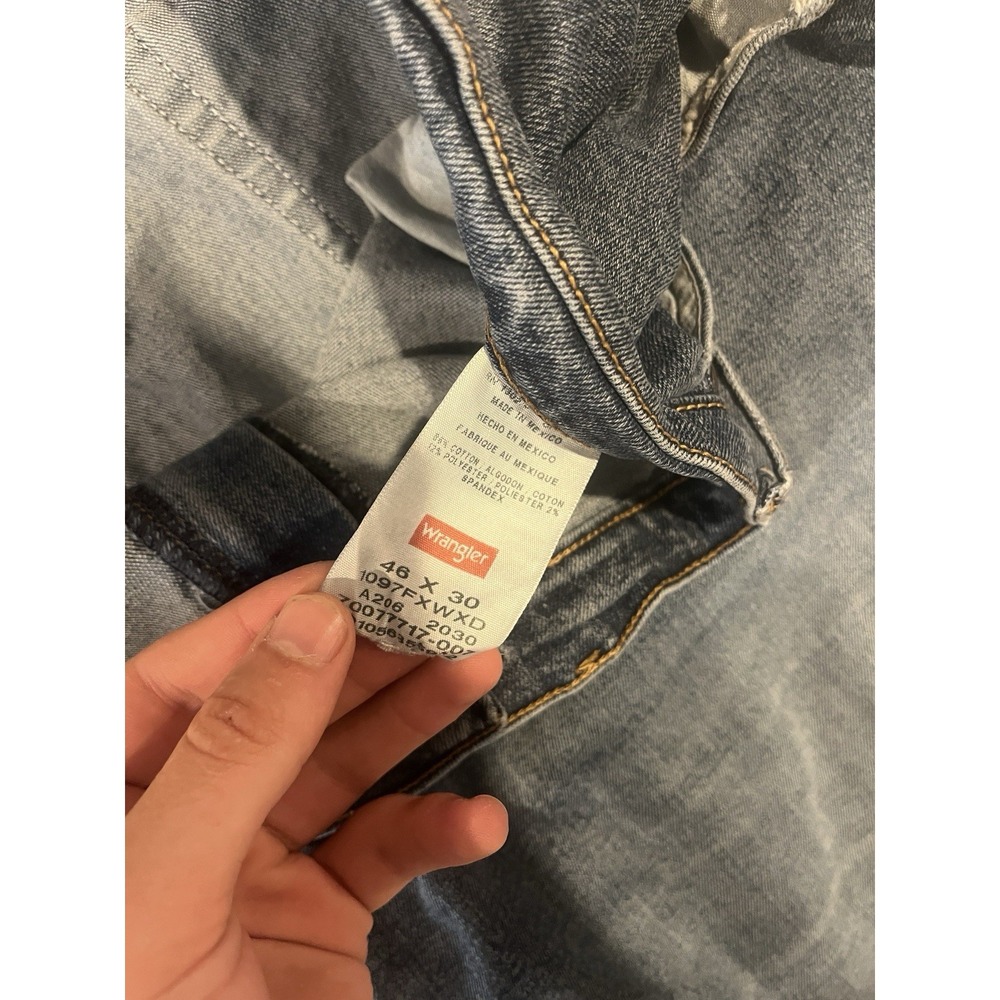 Wrangler Five Star Premium Denim Flex Comfort Relaxed Fit Jeans 46x30‎ 1097FXWXD - Picture 5 of 9